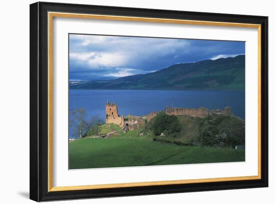 Ruins of Urquhart Castle on the Banks of Loch Ness, Drumnadrochit, Scotland, Uk-null-Framed Premium Photographic Print