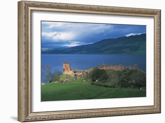 Ruins of Urquhart Castle on the Banks of Loch Ness, Drumnadrochit, Scotland, Uk-null-Framed Photographic Print