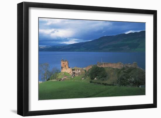 Ruins of Urquhart Castle on the Banks of Loch Ness, Drumnadrochit, Scotland, Uk-null-Framed Photographic Print