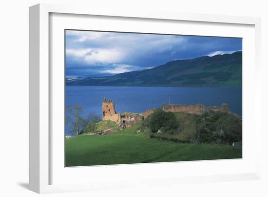 Ruins of Urquhart Castle on the Banks of Loch Ness, Drumnadrochit, Scotland, Uk-null-Framed Photographic Print