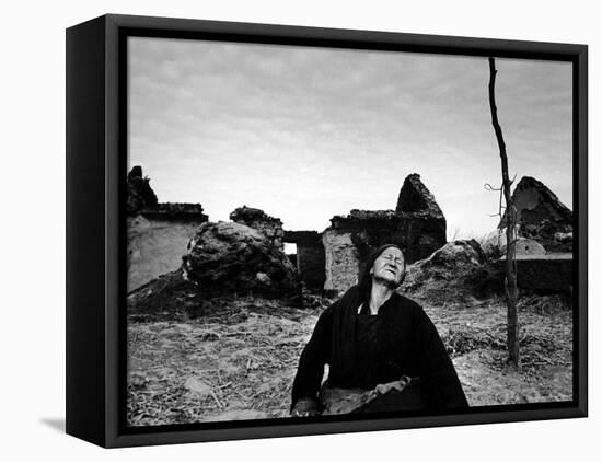 Ruins of Village Near Pengpu Destroyed by Nationalists and Communists Forces in Chinese Civil War-Carl Mydans-Framed Premier Image Canvas