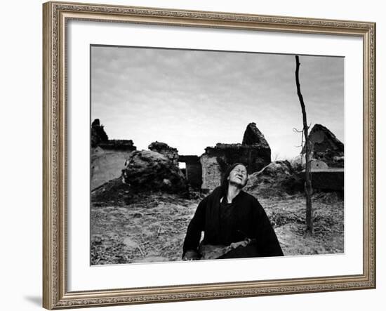 Ruins of Village Near Pengpu Destroyed by Nationalists and Communists Forces in Chinese Civil War-Carl Mydans-Framed Photographic Print