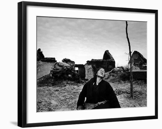 Ruins of Village Near Pengpu Destroyed by Nationalists and Communists Forces in Chinese Civil War-Carl Mydans-Framed Photographic Print