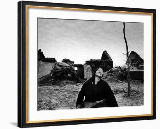 Ruins of Village Near Pengpu Destroyed by Nationalists and Communists Forces in Chinese Civil War-Carl Mydans-Framed Photographic Print