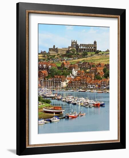 Ruins of Whitby Abbey Above Whitby on North Yorkshire Coast in Northern England, United Kingdom-Miva Stock-Framed Photographic Print