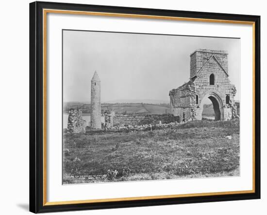 Ruins on Devenish Island, Lough Erne, Ireland, C.1890-Robert French-Framed Giclee Print