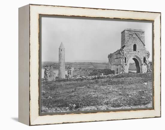 Ruins on Devenish Island, Lough Erne, Ireland, C.1890-Robert French-Framed Premier Image Canvas