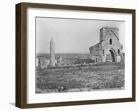 Ruins on Devenish Island, Lough Erne, Ireland, C.1890-Robert French-Framed Giclee Print