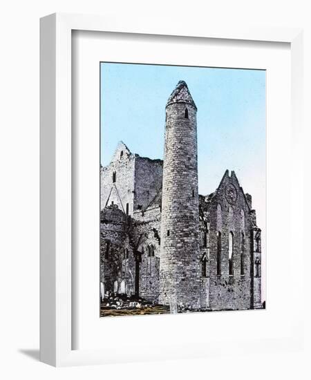 'Ruins on the Rock of Cashel Co., Tipperary', c1910-Unknown-Framed Photographic Print