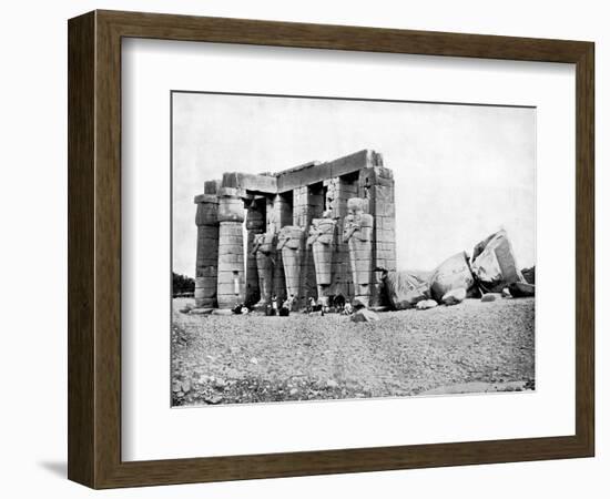 Ruins, Thebes, Egypt, 1893-John L Stoddard-Framed Giclee Print