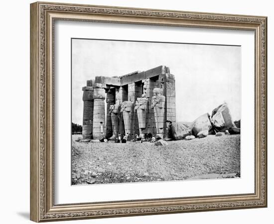 Ruins, Thebes, Egypt, 1893-John L Stoddard-Framed Giclee Print