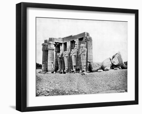 Ruins, Thebes, Egypt, 1893-John L Stoddard-Framed Giclee Print