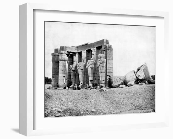 Ruins, Thebes, Egypt, 1893-John L Stoddard-Framed Giclee Print