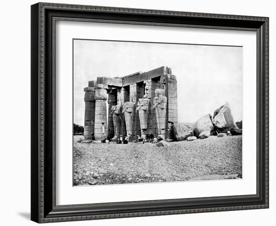 Ruins, Thebes, Egypt, 1893-John L Stoddard-Framed Giclee Print