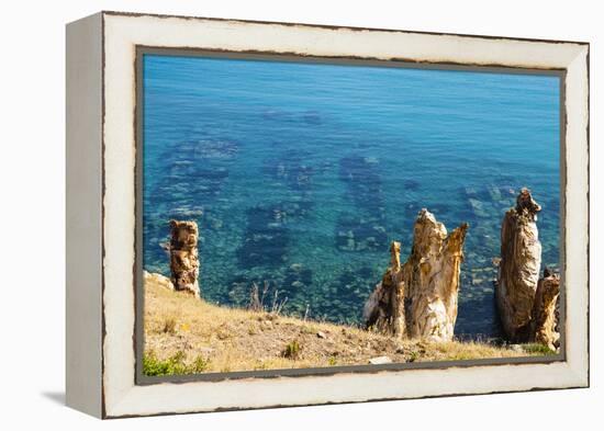 Ruins Underwater of Roman Houses, Les Aiguilles, Tabarka, Tunisia, North Africa-Nico Tondini-Framed Premier Image Canvas