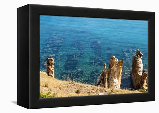 Ruins Underwater of Roman Houses, Les Aiguilles, Tabarka, Tunisia, North Africa-Nico Tondini-Framed Premier Image Canvas