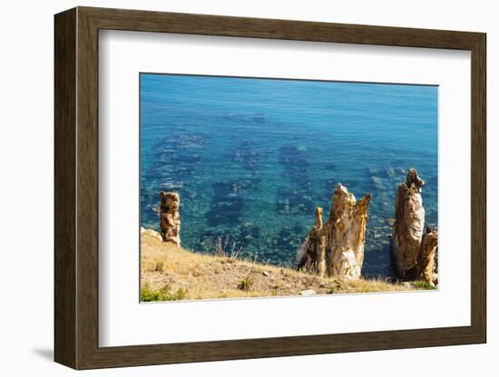 Ruins Underwater of Roman Houses, Les Aiguilles, Tabarka, Tunisia, North Africa-Nico Tondini-Framed Photographic Print