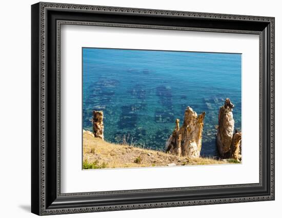 Ruins Underwater of Roman Houses, Les Aiguilles, Tabarka, Tunisia, North Africa-Nico Tondini-Framed Photographic Print