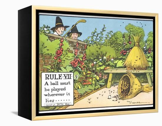 Rule VII: A Ball Must be Played Wherever it Lies, from "Rules of Golf," Published circa 1905-Charles Crombie-Framed Premier Image Canvas
