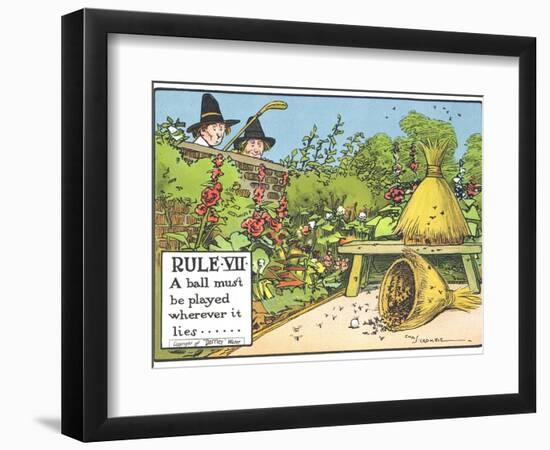 Rule VII: A Ball Must be Played Wherever it Lies, from "Rules of Golf," Published circa 1905-Charles Crombie-Framed Giclee Print