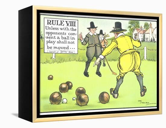 Rule VIII: Unless with the Opponents Consent a Ball in Play Shall Not be Moved-Charles Crombie-Framed Premier Image Canvas