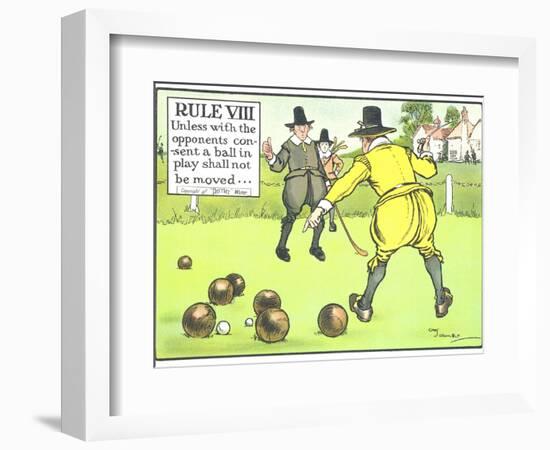 Rule VIII: Unless with the Opponents Consent a Ball in Play Shall Not be Moved-Charles Crombie-Framed Giclee Print