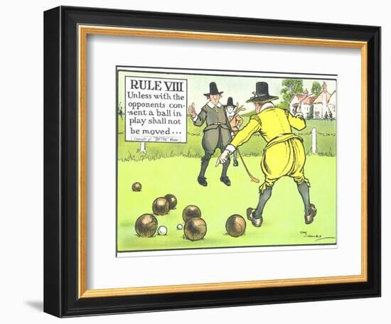 Rule VIII: Unless with the Opponents Consent a Ball in Play Shall Not be Moved-Charles Crombie-Framed Giclee Print