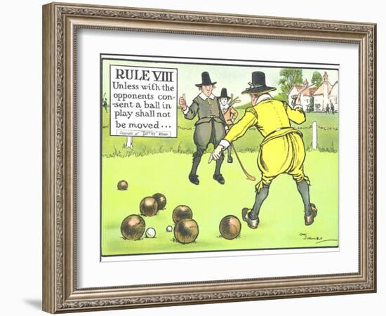 Rule VIII: Unless with the Opponents Consent a Ball in Play Shall Not be Moved-Charles Crombie-Framed Giclee Print