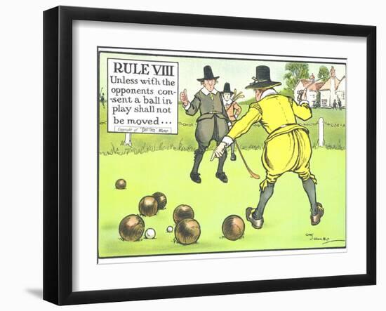 Rule VIII: Unless with the Opponents Consent a Ball in Play Shall Not be Moved-Charles Crombie-Framed Giclee Print