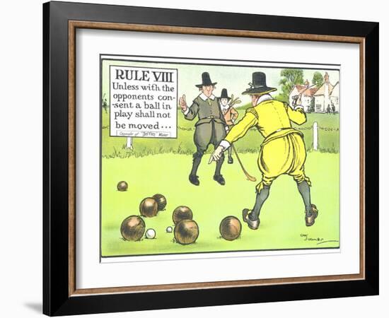 Rule VIII: Unless with the Opponents Consent a Ball in Play Shall Not be Moved-Charles Crombie-Framed Giclee Print