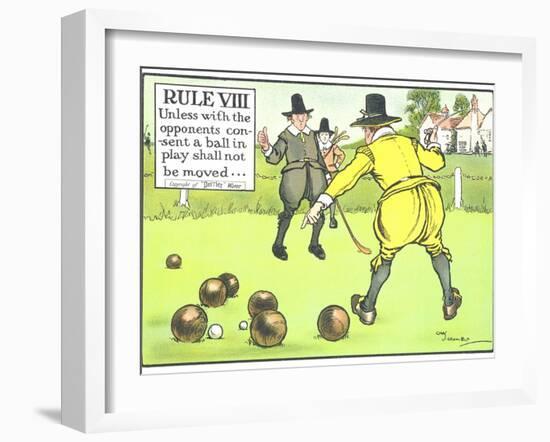 Rule VIII: Unless with the Opponents Consent a Ball in Play Shall Not be Moved-Charles Crombie-Framed Giclee Print