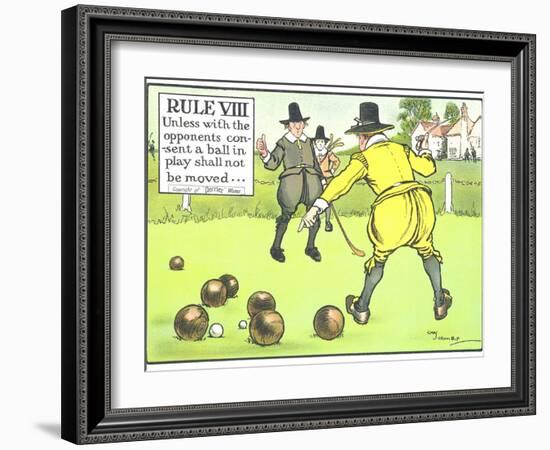 Rule VIII: Unless with the Opponents Consent a Ball in Play Shall Not be Moved-Charles Crombie-Framed Giclee Print