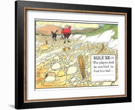 Rule XII (V): the Player Shall be Entitled to Find His Ball..., from "Rules of Golf"-Charles Crombie-Framed Giclee Print