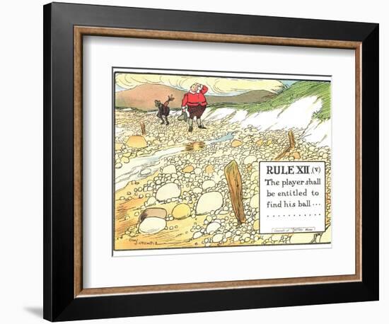 Rule XII (V): the Player Shall be Entitled to Find His Ball..., from "Rules of Golf"-Charles Crombie-Framed Giclee Print