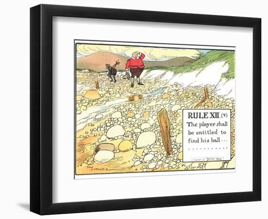 Rule XII (V): the Player Shall be Entitled to Find His Ball..., from "Rules of Golf"-Charles Crombie-Framed Giclee Print