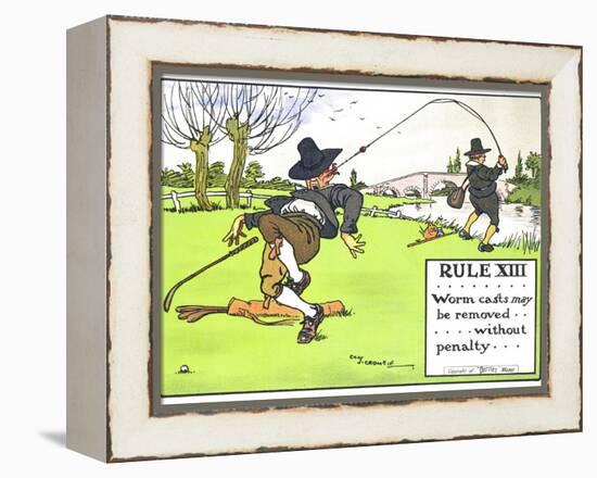 Rule XIII: Worm Casts May be Removed...Without Penalty..., from "Rules of Golf," Published c. 1905-Charles Crombie-Framed Premier Image Canvas