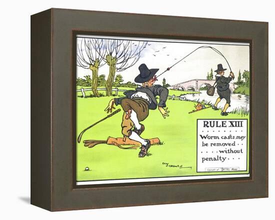 Rule XIII: Worm Casts May be Removed...Without Penalty..., from "Rules of Golf," Published c. 1905-Charles Crombie-Framed Premier Image Canvas