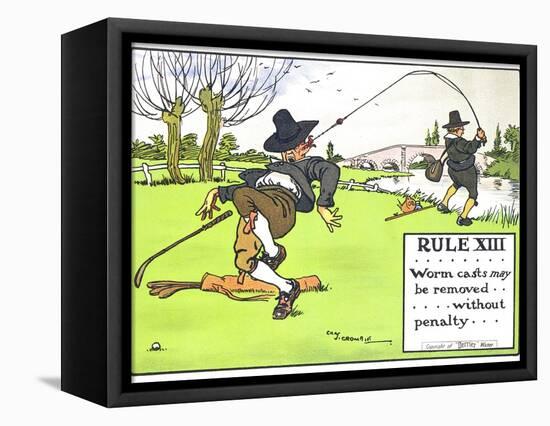 Rule XIII: Worm Casts May be Removed...Without Penalty..., from "Rules of Golf," Published c. 1905-Charles Crombie-Framed Premier Image Canvas