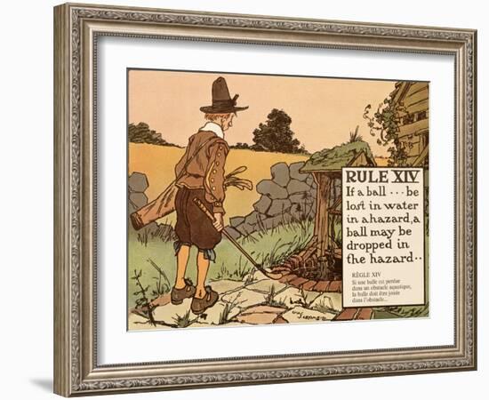 Rule XIV: If a Ball Be Lost in Water in a Hazard, a Ball May Be Dropped in-Charles Crombie-Framed Giclee Print