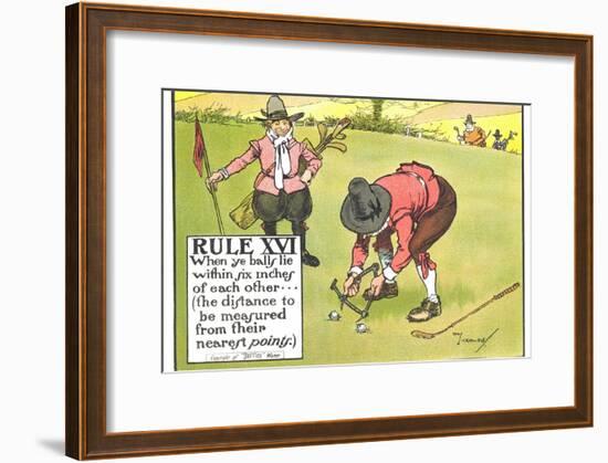 Rule XVI: When Ye Balls Lie Within Six Inches of Each Other..., from "Rules of Golf"-Charles Crombie-Framed Giclee Print