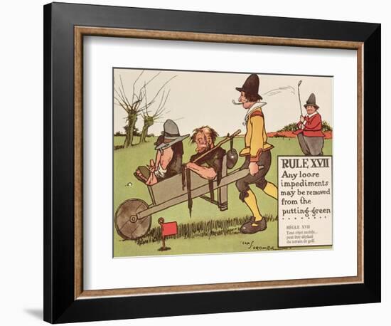 Rule XVII: Any Loose Impediments May Be Removed from the Putting-Green, from 'Rules of Golf',…-Charles Crombie-Framed Giclee Print