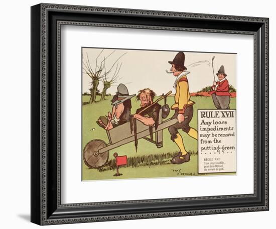 Rule XVII: Any Loose Impediments May Be Removed from the Putting-Green, from 'Rules of Golf',…-Charles Crombie-Framed Giclee Print