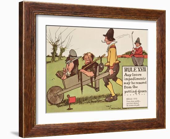 Rule XVII: Any Loose Impediments May Be Removed from the Putting-Green, from 'Rules of Golf',…-Charles Crombie-Framed Giclee Print