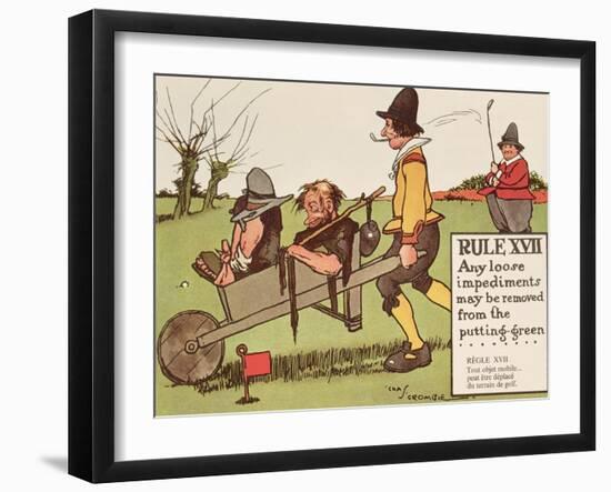 Rule XVII: Any Loose Impediments May Be Removed from the Putting-Green, from 'Rules of Golf',…-Charles Crombie-Framed Giclee Print