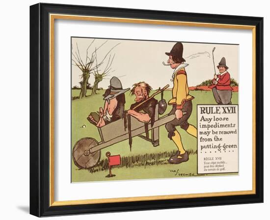 Rule XVII: Any Loose Impediments May Be Removed from the Putting-Green, from 'Rules of Golf',…-Charles Crombie-Framed Giclee Print