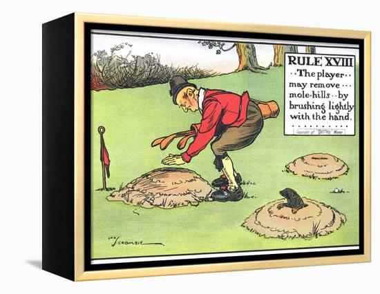 Rule XVIII: the Player...May Remove...Mole-Hills...By Brushing Lightly with the Hand...-Charles Crombie-Framed Premier Image Canvas