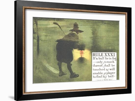 Rule XXXI: If a Ball Lie in Fog-Charles Crombie-Framed Giclee Print