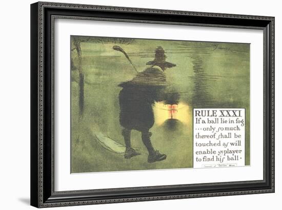 Rule XXXI: If a Ball Lie in Fog-Charles Crombie-Framed Giclee Print