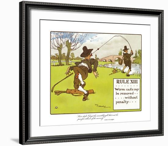 Rules of Golf - Rule XIII-Charles Crombie-Framed Premium Giclee Print