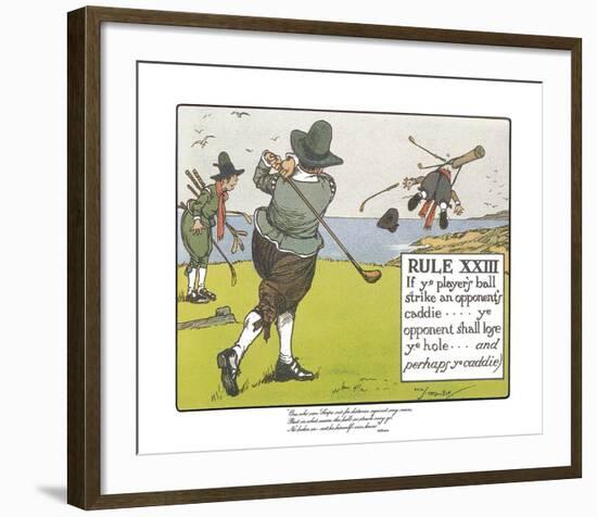 Rules of Golf - Rule XXIII-Charles Crombie-Framed Premium Giclee Print